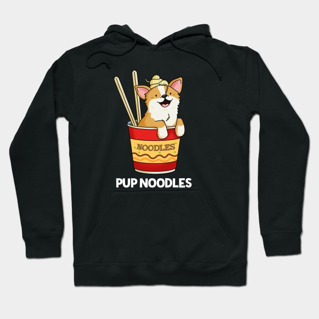 Pup Noodles Animal Pun Hoodie by punnybone